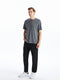 Crew Neck Short Sleeve Combed Cotton Men's T-shirt